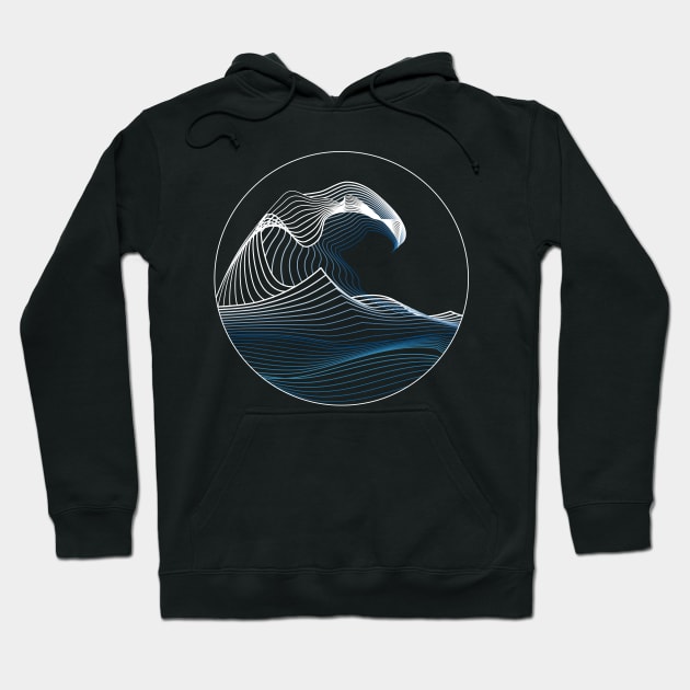 Dramabite The minimal wave off Kanagawa Hoodie by dramabite